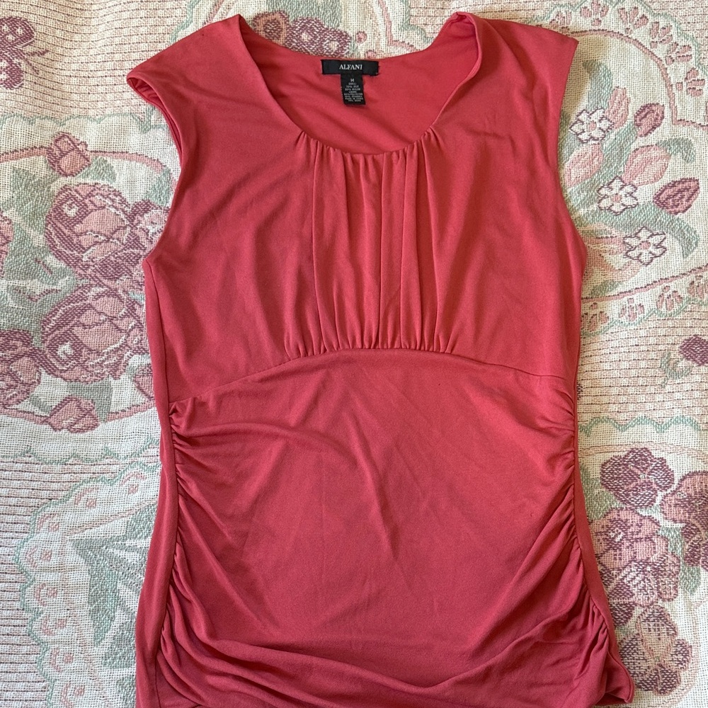 Alfani Women's Coral Sleeveless Blouse